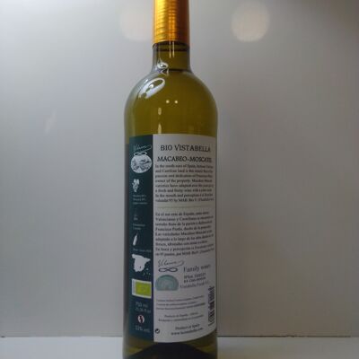 Organic White Fruity wine- Vibarre -Family wines Biovistabella
