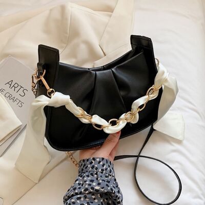 AnBeck summery elegant small shoulder bag / shoulder bag with 2 optional carrying handles (white)