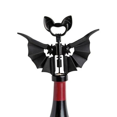 Vino bat corkscrew and bottle opener