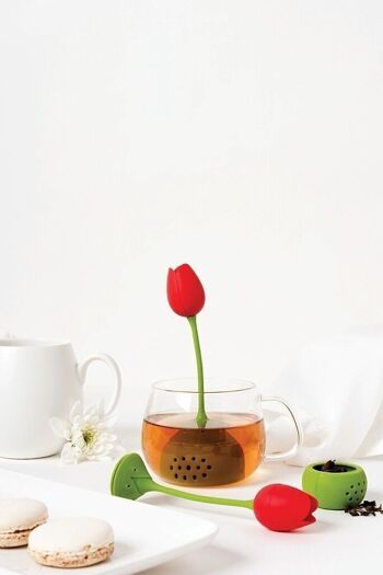 Infuseur à thé tulipe | rouge 5