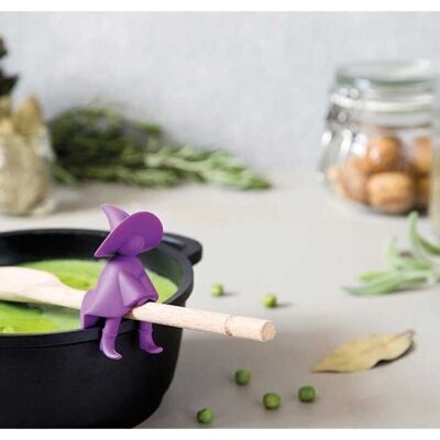 Agatha spoon holder and pot guard | purple