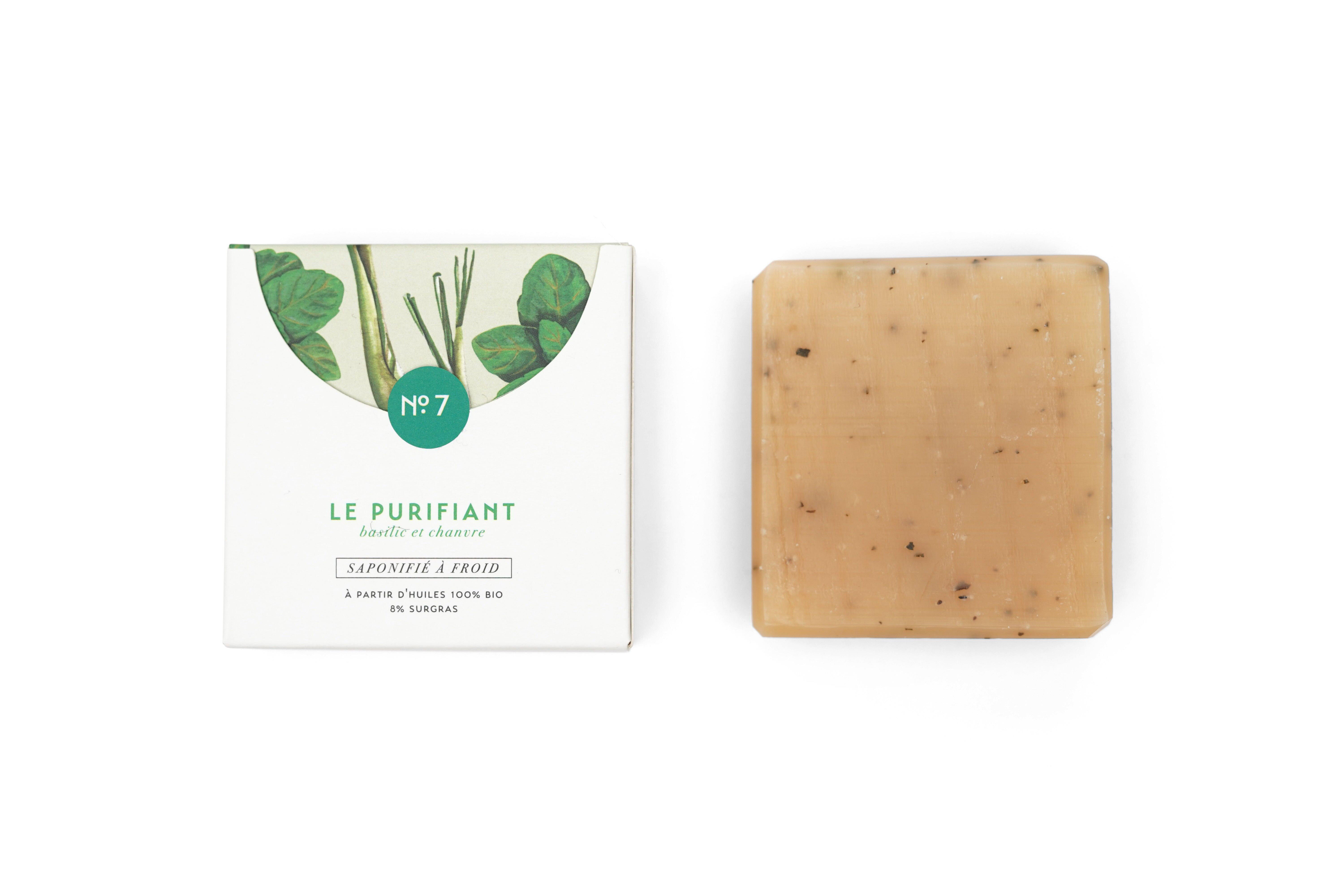 Sapone Deodorante Biologico e Naturale al Basilico N°7 Il Purificatore