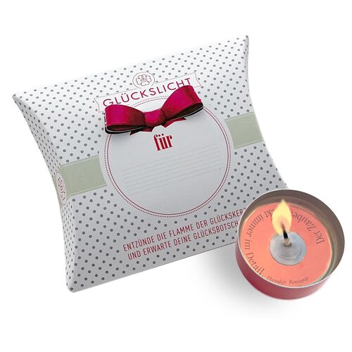 Glückslicht / Dots / Glückslicht für ... / personalisierbar / In der Geschenkbox mit der Schleife 🎀