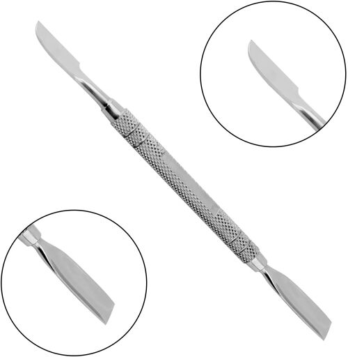 Stainless Steel Made Cuticle Knife & Pusher for Finger Nails Unisex