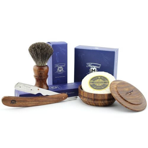 Haryali's Cut Throat Razor Kit - Wooden - No Customization