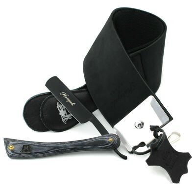 Set regalo rasoio Haryali's Cut Throat - Colore nero - Nessuna personalizzazione