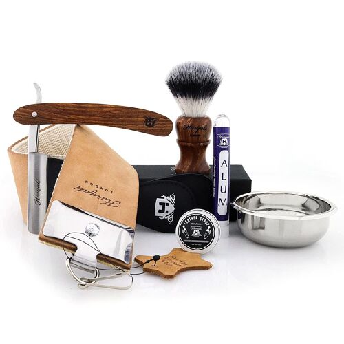 Haryali's Wooden Straight Razor Kit - No Customization