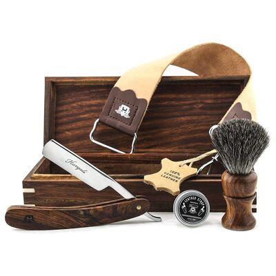 Haryali's Straight Edge Razor Kit – Holzgriff – keine Anpassung