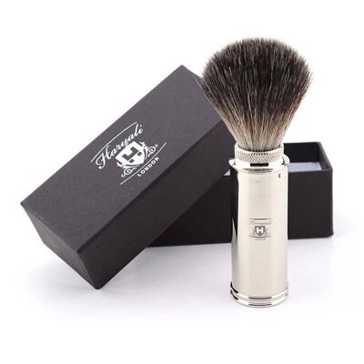 Haryali Travel Black Synthetic Shaving Brush - No Customization