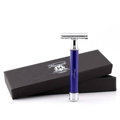 Haryali's Round Double Edge Safety Razor - Blue