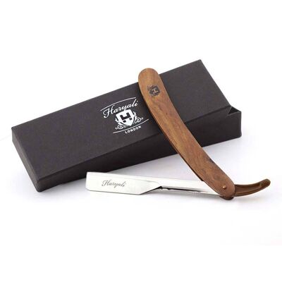 Haryali's Straight Cut Throat Razor aus Holz