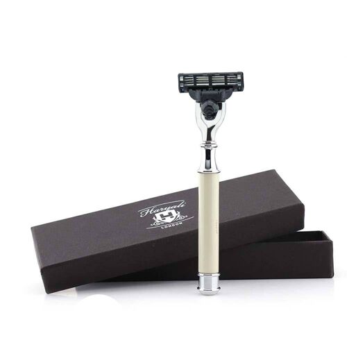 Haryali's Round 3 Edge Shaving Razor Ivory Color