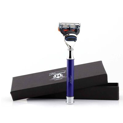 Haryali's Round 5 Edge Shaving Razor - Blue