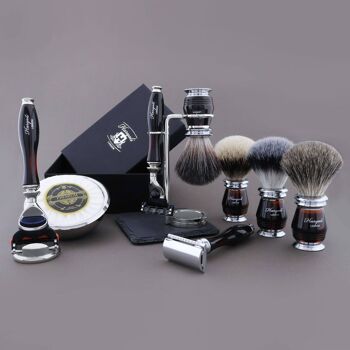 Kit de rasage Haryali's Groove Range - Ivoire - Silver Tip Badger - Rasoir 5 tranchants 3