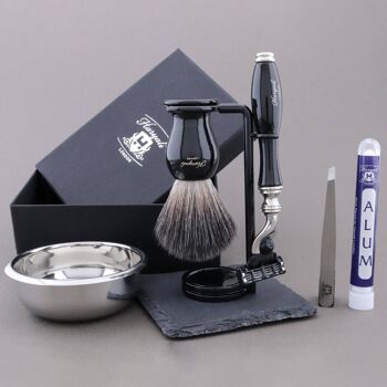 Kit de Rasage Haryali's Grace Range - Noir - Noir Synthétique - Rasoir 3 Bords 1