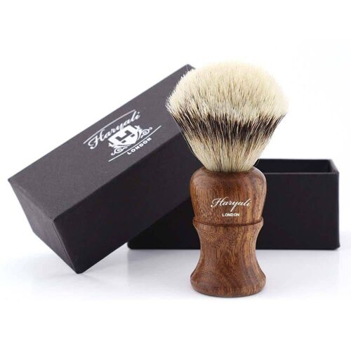 Haryali's Wooden Silvertip Badger Shaving Brush - No Customization - R2