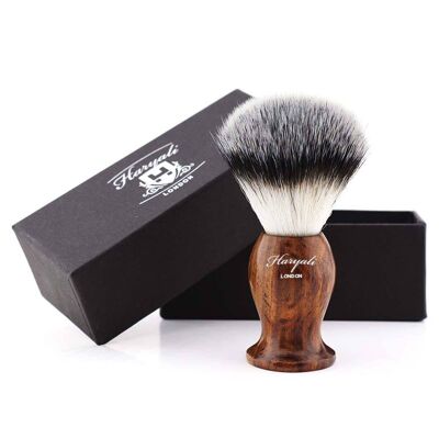 Haryali's Wooden Synthetic Silvertip Shaving Brush - No Customization - G1