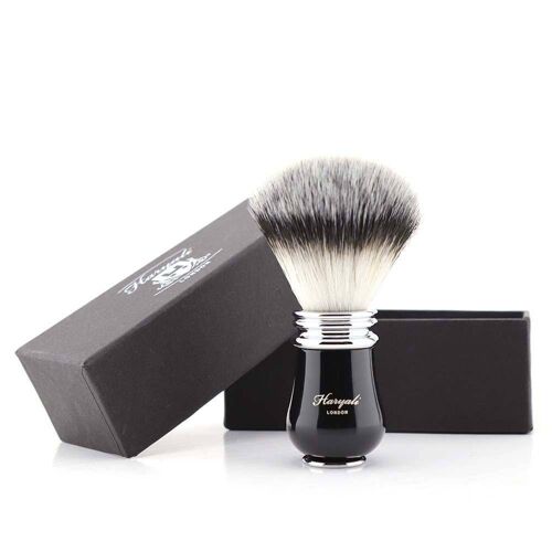 Haryali's Victoria Synthetic Silvertip Shaving Brush - No Customization - Black