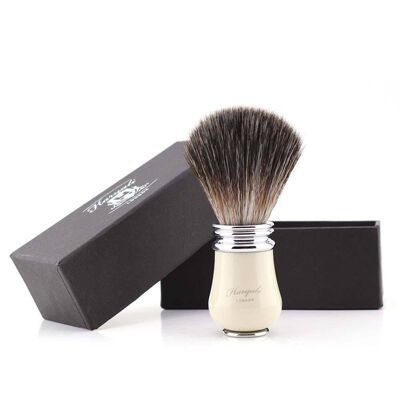 Haryali's Victoria Synthetic Black Hair Shaving Brush - No Customization - Ivory