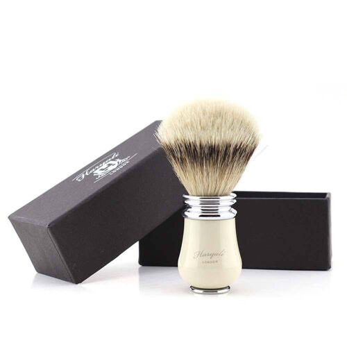 Haryali's Victoria Silvertip Badger Shaving Brush - No Customization - Ivory