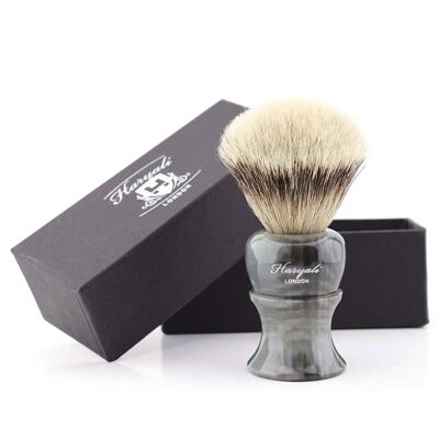 Haryali's Glory Silvertip Badger Shaving Brush - No Customization - Grey