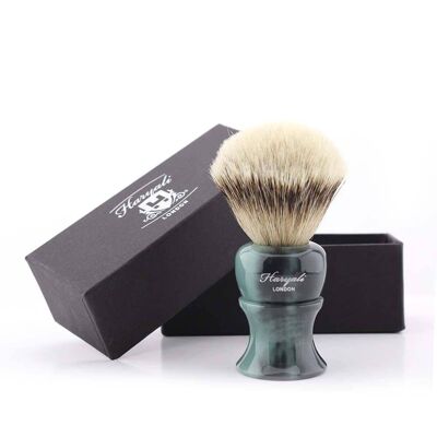 Blaireau Haryali's Glory Silvertip Badger - Pas de personnalisation - Vert d'eau