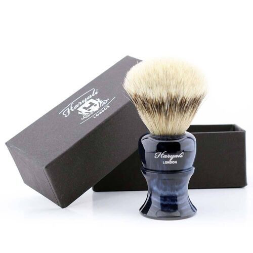 Haryali's Glory Silvertip Badger Shaving Brush - No Customization - Royal Blue