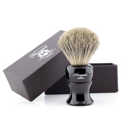 Haryali's Glory Super Badger Shaving Brush - No Customization - Black