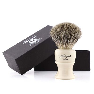Haryali's Glory Super Badger Shaving Brush - No Customization - Ivory