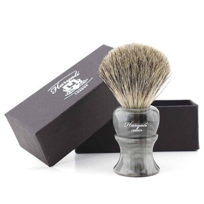 Haryali's Glory Super Badger Shaving Brush - No Customization - Grey