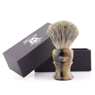 Haryali's Glory Super Badger Shaving Brush - No Customization - Brown