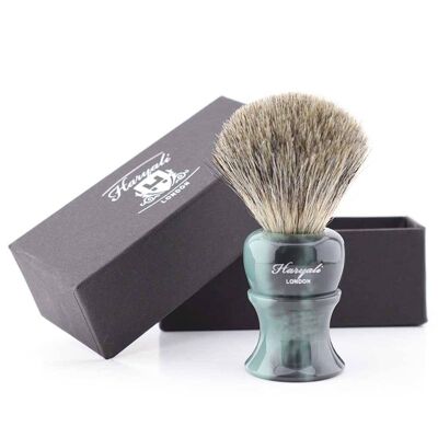 Pennello da barba Haryali's Glory Super Badger - Nessuna personalizzazione - Verde mare