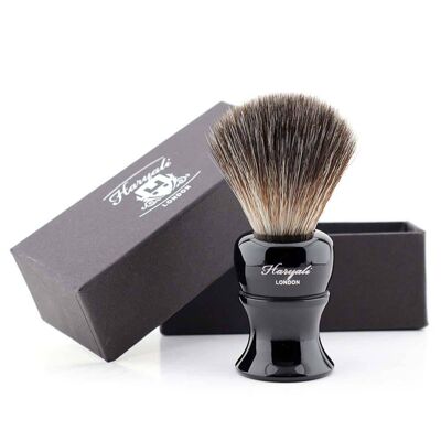 Haryali's Glory Synthetic Black Hair Shaving Brush - No Customization - Black