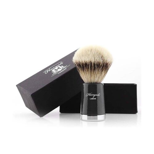 Super Taper Silvertip Badger Shaving Brush - No Customization - Black