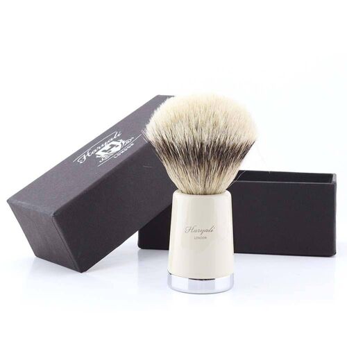 Super Taper Silvertip Badger Shaving Brush - No Customization - Ivory