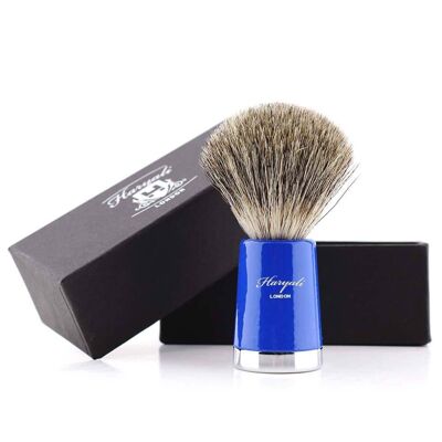 Super Taper Super Badger Shaving Brush - No Customization - Blue