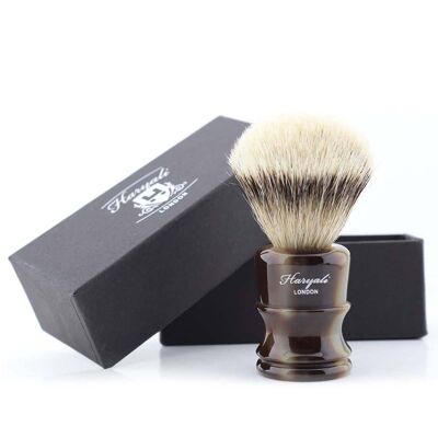 Haryali's Legend Silvertip Badger Shaving Brush - No Customization - Brown
