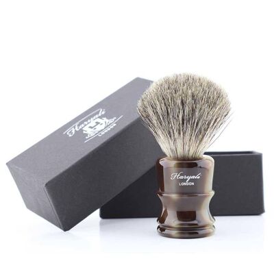 Haryali's Legend Super Badger Shaving Brush - No Customization - Brown