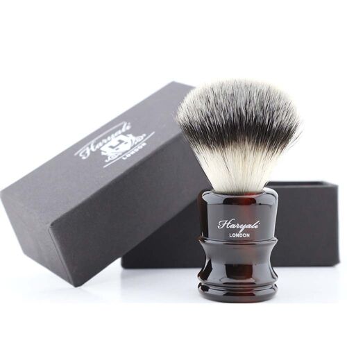 Haryali's Legend Synthetic Silvertip Shaving Brush - No Customization - Red & Black