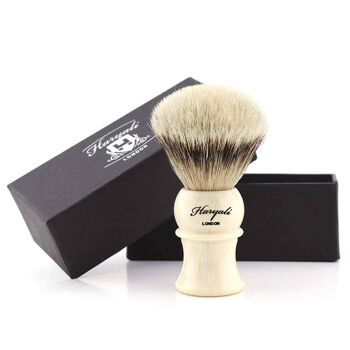 Blaireau Haryali's Petite Silvertip Badger - Aucune personnalisation - Réplique en corne brune 3