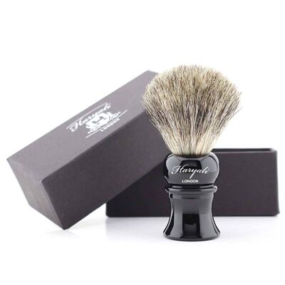 Haryali's Petite Super Badger Shaving Brush - No Customization - Black