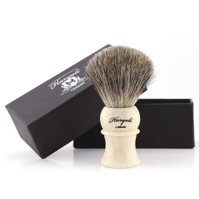 Haryali's Petite Super Badger Shaving Brush - No Customization - Ivory