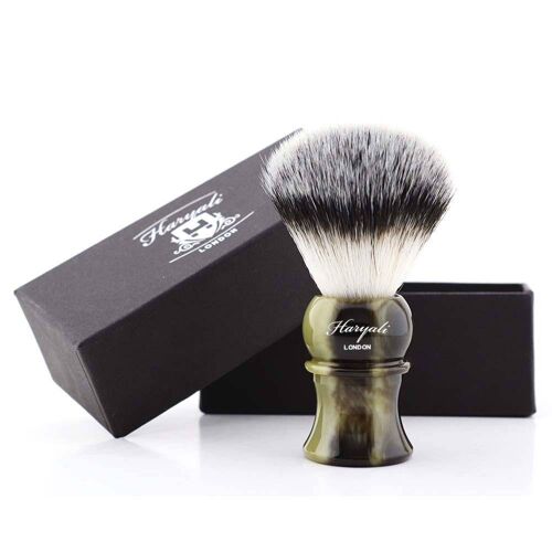 Haryali's Petite Synthetic Silvertip Shaving Brush - No Customization - Green Horn Replica