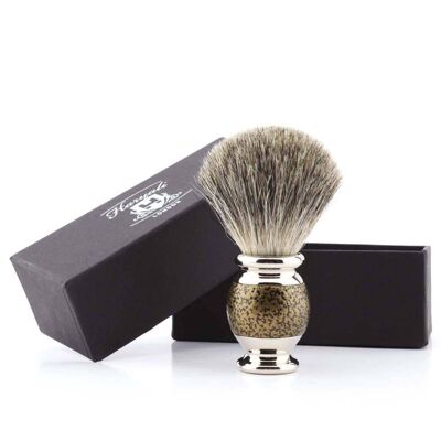 Haryali's Vase Super Badger Shaving Brush - No Customization - Gold Antique