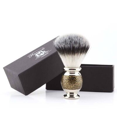 Haryali's Vase Synthetic Silvertip Shaving Brush - No Customization - Gold Antique