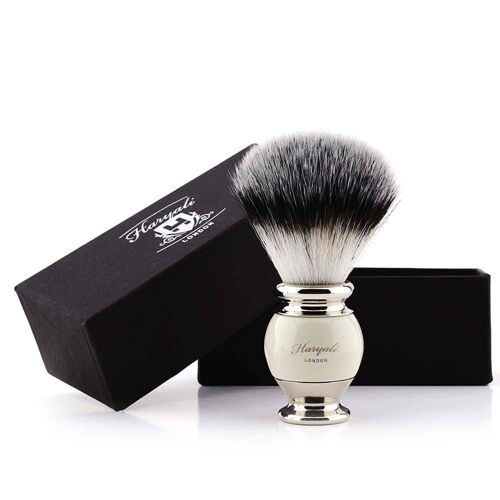 Haryali's Vase Synthetic Silvertip Shaving Brush - No Customization - Ivory