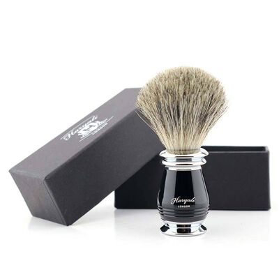 Haryali's Grove Super Badger Shaving Brush - No Customization - Black