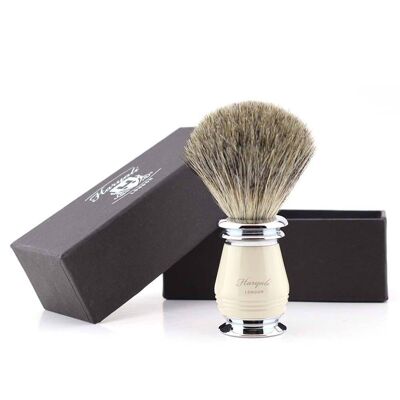 Haryali's Grove Super Badger Shaving Brush - No Customization - Ivory