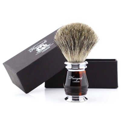 Haryali's Grove Super Badger Shaving Brush - No Customization - Red & Black