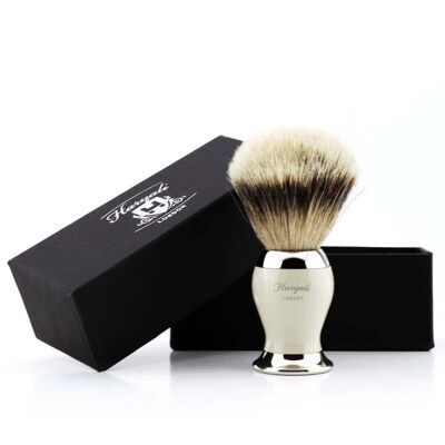 Haryali's Balance Silvertip Badger Shaving Brush - No Customization - Ivory